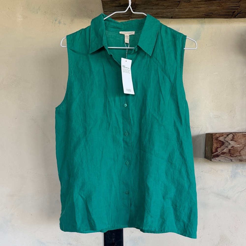 NWT Eileen Fisher 100% organic linen tank top